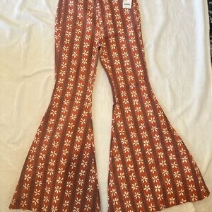 Rust and Cream Floral Pants